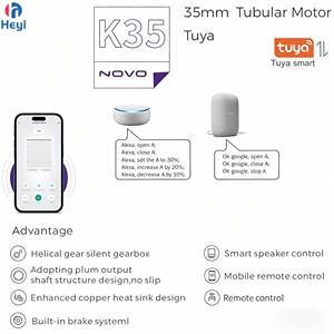 NOVO K35-<span class=keywords><strong>EL</strong></span>-10-17 Persianas Enrollables Metálicas Motorizadas Digitales WiFi Tuya para Hogar Inteligente, Motor Tubular de 34mm para Cortinas Inteligentes de Oficina - Product Image 6