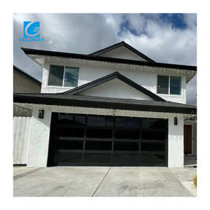 America 16X8 Aluminium Verre <span class=keywords><strong>Porte</strong></span> de Garage Avis <span class=keywords><strong>Porte</strong></span> de Garage Sectionnelle Transparente Portes de Garage Sans Cadre à Vue Complète - Product Image 6