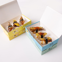 Nouvelle conception 2026 : Boîte à sushi en papier jetable, conteneur à emporter pour sushi, personnalisable avec logo OEM, vente en gros, emballage alimentaire