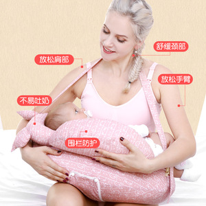 Almohada de lactancia para bebé con silla de protección lumbar para recién nacidos, para abrazar y sentar al bebé en la cuna, de algodón cómodo - Product Image 2