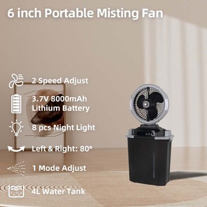 Nouvel Arrivage Mini <span class=keywords><strong>Ventilateur</strong></span> Brumisateur Oscillant Rechargeable avec Télécommande, Réservoir d'Eau 4L, <span class=keywords><strong>Portable</strong></span> pour Bureau et Extérieur - Product Image 2