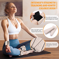QUADRAFIT - Pesas de Tobillo y Muñeca Ajustables de 6 lb, Ecológicas, de Silicona y Hierro Inoxidable, con Correa Triangular, para Yoga Femenino