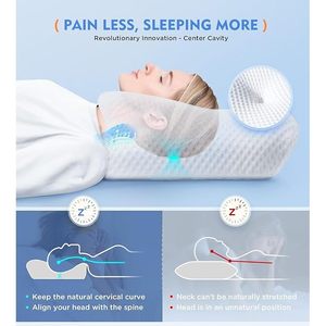 OEM Private Label OrtoMed Orthopedic Cervical <b>Memory</b> <b>Foam</b> Pillow 2 In 1 Ergonomic Sleeping Support Pillow - Product Image 3