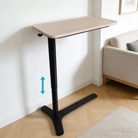 Table basse moderne de luxe avec cadre en fer noir, pieds en Y réglables en hauteur et plateau en MDF pour salon ou tables d'appoint