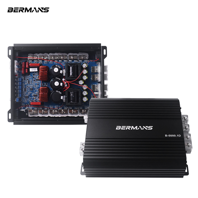 5000W Mono Class D Car Amplifier 1 Ohm Stable High Power Subwoofer Amp Aluminum Heatsink Crossover OEM ODM