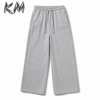 Pantalon de survêtement large en molleton bouclette pour homme, taille élastique avec cordon de serrage, grandes tailles, décontracté, épais, style streetwear, logo personnalisé