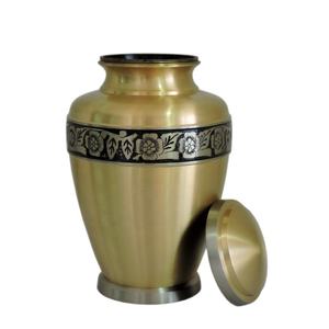 Urna de cremación para adultos de estilo europeo clásico elegante, almacenamiento de cenizas conmemorativas de latón macizo duradero, suministros funerarios de primera calidad - Product Image 6