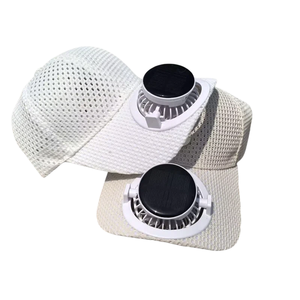 Nuovo Cappello con Ventilatore a Ricarica Solare, Visiera Estesa Estiva, Rete Traspirante, Protezione Solare, Visiera Regolabile in PVC per Coppie - Product Image 4