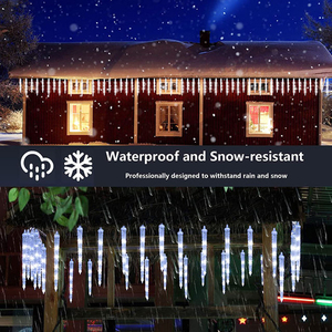 Lumières LED d'extérieur à effet de neige tombante, basse tension 24V, en plastique IP65 de qualité commerciale, pour la décoration d'ingénierie municipale - Product Image 6