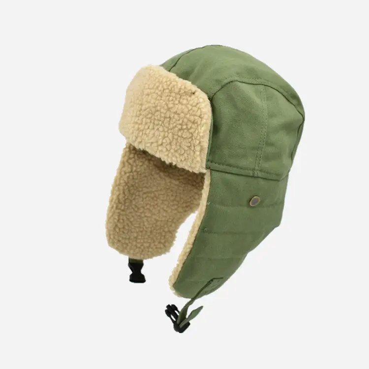 2023 Woman Man High Quality Thick Fleece Trapper Hat Cotton Winter Hat with Ear Flaps Bomber Warm Cap