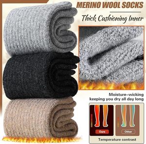 Calcetines Casuales de Invierno para <span class=keywords><strong>Mujer</strong></span>, Hasta la Rodilla, de Spandex/Poliéster/Algodón Grueso, Suaves, Transpirables, Antibacterianos, Tejidos - Product Image 2