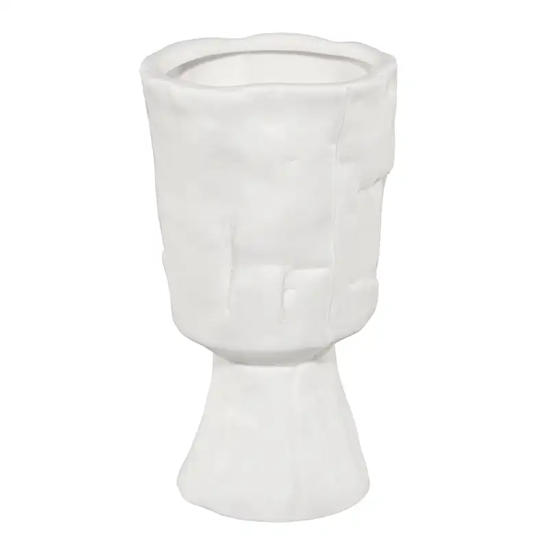 Jarrón de cerámica blanco nórdico Ins, jarrón de flores secas simples creativas, decoración del hogar, accesorios de herramientas de arreglo de flores para sala de estar