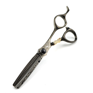 <span class=keywords><strong>Ciseaux</strong></span> de coiffure et de barbier Little Golden Tiger en acier noir Damas, lame de 6,0 pouces à pointe acérée, <span class=keywords><strong>ciseaux</strong></span> à effiler - Product Image 5