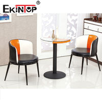 Tables basses rondes en métal et MDF de style moderne Ekintop pour salon
