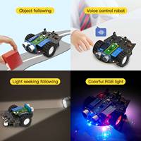 Robot de Control Remoto Educativo STEM en Oferta, Kit de Aprendizaje de Codificación, Excluye Raspberry Pi Pico 2, con Batería