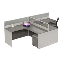 Poste de travail de bureau incurvé avec cloison, bureau informatique moderne en bois, table de direction de luxe, ensemble de mobilier de bureau
