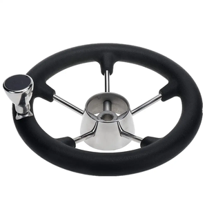 Volante <span class=keywords><strong>de</strong></span> acero inoxidable AISI316/304, HARDWARE marino con espuma <span class=keywords><strong>de</strong></span> PU y perilla <span class=keywords><strong>para</strong></span> yate, pesca, barco, accesorios <span class=keywords><strong>para</strong></span> lancha rápida - Product Image 3