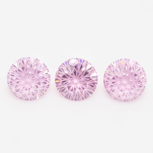 HanYu - Circonita Cúbica de Color Rosa a Bajo Precio, Circonita Cúbica Suelta al por Mayor, Corte Fuego, Gema Redonda de 6 mm - Product Image 4