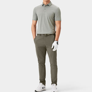 Polo de golf pour homme à manches courtes, coupe ajustée, col personnalisé, uni, pour vêtements secs - Product Image 2