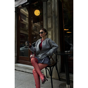 Blusa de Cachemira Vintage con Cierre y Bordado, Diseño a Cuadros y Liso, Logotipo Personalizado, Talla XL, para Primavera, Verano y Otoño - Product Image 5