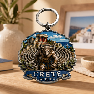 Llavero de Metal Esmaltado con Logotipo Personalizado, Recuerdo Promocional de <span class=keywords><strong>Grecia</strong></span>, Isla de <span class=keywords><strong>Crete</strong></span>, Diseño Gratuito para Regalos - Product Image 1