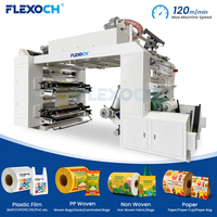 Presse d'impression flexographique 4 couleurs avec registration de 0,15 mm pour gobelets en papier, sacs en kraft et machines d'emballage alimentaire