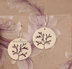 Tree <b>Drop</b> Hook <b>Earrings</b> in <b>Sterling</b> <b>Silver</b> 925 <b>Sterling</b> <b>Silver</b> Tree of Life <b>Earrings</b> At Wholesale Price - Product Image 6