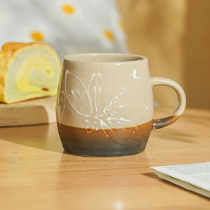 Mug en céramique japonaise moderne sur mesure, style Instagram, dessin animé, fait main, effet craquelé, compatible lave-vaisselle, réutilisable, pour entreprise - Product Image 5