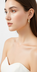 Pendientes de Aro con Diamantes Cultivados en Laboratorio, Chapados en Oro de 14K, Certificados por IGI, Corte Brillante, Lujo para Hombres y Mujeres, Regalo de Boda, Calidad VS - Product Image 2