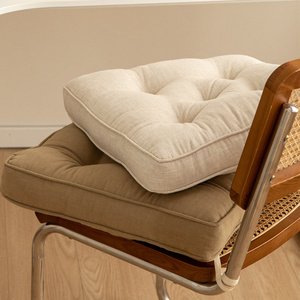 Coussin en coton et lin au design minimaliste Coussin lombaire respirant confortable et carré épaissi pour chaises de bureau - Product Image 4