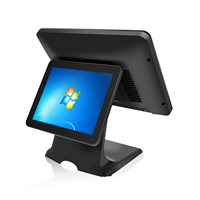 Tablette POS Android de haute qualité I3 I5 à double écran 4 Go + 128 Go pour supermarché et restaurant
