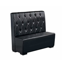 Cabine ristorante personalizzate stile americano Cafe in pelle nera in legno commerciale Bar ristorante mobili stand posti a sedere