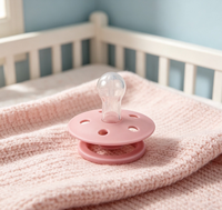 Sucette pour bébé en silicone médical de qualité supérieure, de forme gourde, sans BPA, écologique, avec poignée et circulation d'air à débit variable