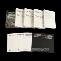Jeu de cartes familial personnalisé et écologique, impression sur mesure, 300-350 cartes, papier noir et blanc, jeux de cartes à boire avec boîte en 2 parties