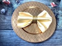 Assiettes de présentation uniques en or perlé pour les fêtes