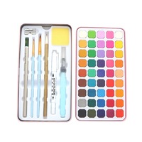 Bonvada – Kit de peinture aquarelle solide 12, 24, 36, 48 couleurs, 5 ml, portable, pratique, pour papier et toile, non toxique, idéal pour le dessin DIY – Meilleures ventes