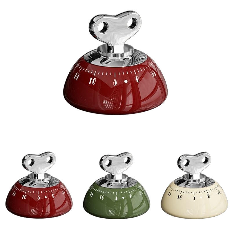 Battery-Free Magnetic Kitchen Timer Electronic Mechanical Reminder for Refrigerator Timing with Magnetic Wream