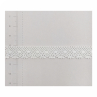Dentelle festonnée petite marguerite de 1,4 cm en 100 % coton pour les bords de vêtements et les accessoires