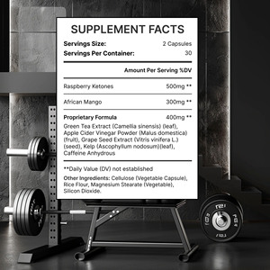 OEM ODM Custom Raspberry Ketones <b>Supplement</b> Herbal Formula Boost Metabolism Fat Burner Capsules Suppress Appetite Capsules - Product Image 2