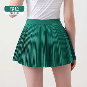 Rok Olahraga Lipit 2 in 1 Pinggang Tinggi, Cepat Kering, Bahan Bernapas untuk Musim Panas, Cocok untuk Tenis, Badminton, Pickleball, Logo Dapat Disesuaikan - Product Image 2