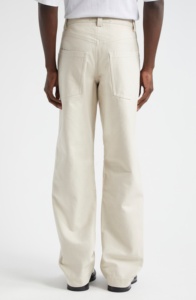 Jean droit pour <span class=keywords><strong>homme</strong></span> 100% coton, personnalisé, broderie feuilles, denim <span class=keywords><strong>kaki</strong></span>, pantalon décontracté, fermeture éclair avec boutons, design unique - Product Image 3