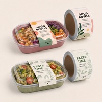 Autocollant personnalisé pour aliments surgelés, étiquette durable, imperméable, autocollante, étiquettes personnalisées pour emballages de contenants alimentaires