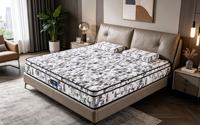 Matelas à ressorts ensachés OEM confortable, double surmatelas, design en tissu jacquard, matelas à ressorts enroulable