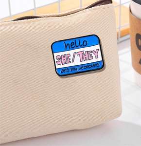 2025 <span class=keywords><strong>série</strong></span> sociale il/elle sont mes pronoms mots broche broches émail coloré il elle ils <span class=keywords><strong>eux</strong></span> revers Badge pour vêtements accessoires - Product Image 6