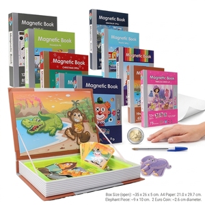 Livre magnétique éducatif pour enfants en gros d'usine, impression offset, revêtement laminé, carton épais, aimant, OEM - Product Image 4