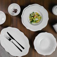PITO Fabricant OEM – Ensemble de vaisselle en céramique et porcelaine – Assiettes plates en porcelaine blanche – Services de table