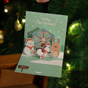 Personalizzato Pop-up della finestra di natale 3D <span class=keywords><strong>vista</strong></span> del villaggio testo personalizzato - Product Image 2