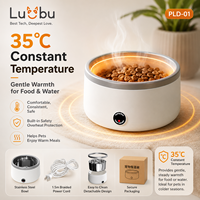 Bol chauffant en acier inoxydable pour nourriture et eau pour chats et chiens