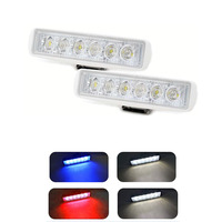 Haute Qualité 12v 18w Simple Rangée Conduite Led Travail Lumière Double Couleur LED Barre Lumineuse LED Épandeur Lumière pour Bateau Voiture RV
