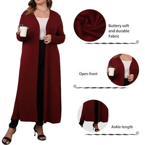 POVTY Custom Women's Plus Size Long Cardigan Buttery Soft Open Front <strong>Duster</strong> <strong>Coat</strong> <strong>Lightweight</strong> Fall Outwear Layering Sweater <strong>Coat</strong> - Product Image 2